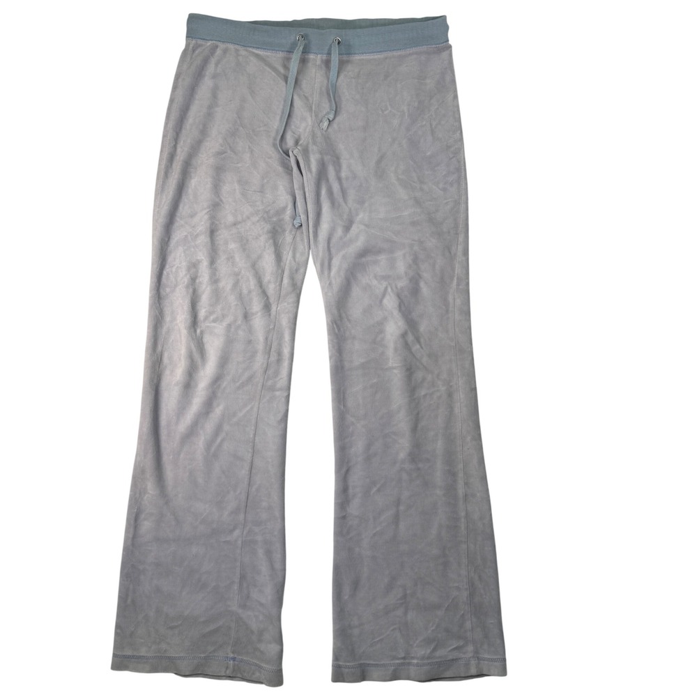 Ambiance Velour Lounge Pants Medium Blue Gray Y2K Comfy Soft